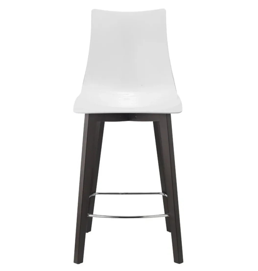 Scab Natural Zebra Antishock Barstool Glossy White Front